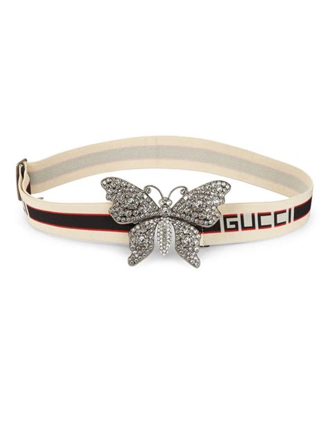 gucci pave butterfly logo belt|gucci belts for women.